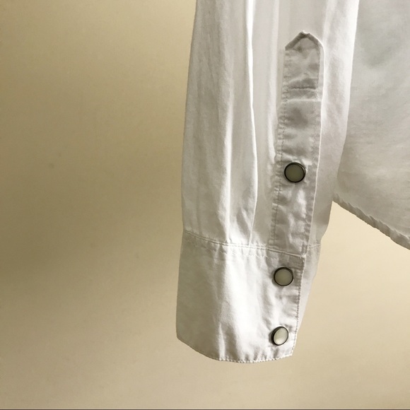 Gap White Button Down Modern Western Shirt M - Picture 8 of 8